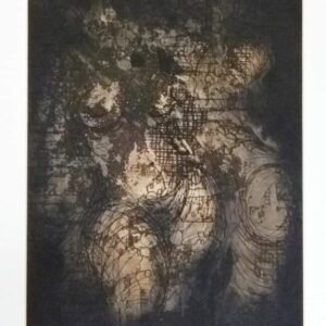 MAP - State II (two plates with etching, liquid touch with texture, drypoint)