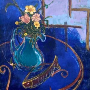 BLUE STILL-LIFE with FISHBOWL